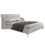 Bett aus hellgrauem Stoff Grau - Textil - 207 x 102 x 250 cm
