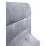 Lot de 2 chaises tissu velours - LOUISE Gris - Textile - 44 x 87 x 48 cm