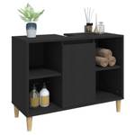 Waschbeckenunterschrank DE968 Schwarz - Massivholz - 33 x 60 x 80 cm