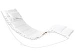 Chaise longue BRESCIA Blanc crème - Chêne foncé - Blanc