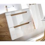 Waschtischunterschrank 60cm Hochgl. weiß Weiß - Holzwerkstoff - 60 x 59 x 46 cm