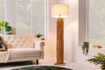Stehlampe ROOTS Braun - Grau - Massivholz - Textil - 50 x 160 x 50 cm