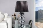 Tischlampe MIA Schwarz - Silber - Metall - Textil - 31 x 60 x 31 cm