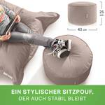 Sitzsack-Hocker Pouf "Stay" 45x25cm Braun