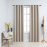 Rideau(lot de 2) 299291 Beige - Hauteur : 225 cm