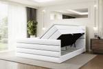 Boxspringbett CELESTIA-Z KING Hochglanz Weiß - Breite: 120 cm