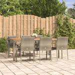 Garten Essgruppe 3029221-3 (7-teilig) Grau - Metall - Polyrattan - 190 x 75 x 90 cm