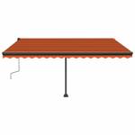 Auvent rétractable 3007209-3 Marron - Orange - Métal - 450 x 300 x 450 cm