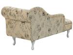 Chaise longue NIMES Beige - Blanc - Accoudoir monté à gauche (vu de face) - Angle à droite (vu de face) - Textile