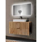 Badezimmer Waschplatz Set XANTEN (2-tlg) Braun - Holzwerkstoff - 101 x 200 x 47 cm