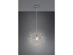 LED Pendelleuchte dimmbar Chrom 52cm Silber