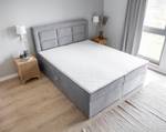 Box Spring Lit Rumbio Gris - Largeur : 180 cm