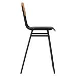 Tabouret de bar Clem (Lot de 2) Noir - Bois massif - 45 x 102 x 49 cm