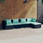 Garten-Lounge-Set (5-teilig) 3013632-9 Schwarz - Blau - Hellblau