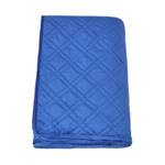 Samtweiche Tagesdecke mit Rauten-Muster Blau