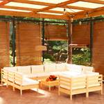 Garten-Lounge-Set Weiß - Massivholz - 64 x 29 x 64 cm