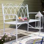 Banc de Jardin OGT45-W Blanc - Métal - 104 x 95 x 55 cm