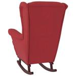 Chaise à bascule avec tabouret 3015093-2 Brun rouge