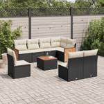 Gartensitzgruppe K5851(9-tlg) Schwarz - Massivholz - 69 x 62 x 62 cm