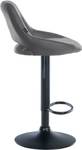 Tabouret de bar Milet Lot de 2 Gris