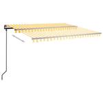 Auvent rétractable 3006679-2 Blanc - Jaune - Profondeur : 450 cm