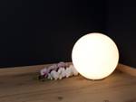 Tischleuchte Wei脽 脴30cm Glaskugel LED