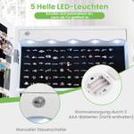 LED Schmuckschrank Hängeschrank Weiß - Holzwerkstoff - 12 x 120 x 37 cm