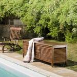 Coffre de jardin piscine en teck Marron - Bois massif - Bois/Imitation - 57 x 65 x 200 cm