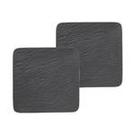 Servierplatten Manufacture Rock 2er Set Schwarz - 33 x 1 x 33 cm