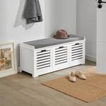 Banc de Rangement à Chaussures FSR23-W Blanc - 105 x 35 cm