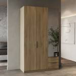 Kleiderschrank Ghost Braun - Holzwerkstoff - 52 x 203 x 120 cm