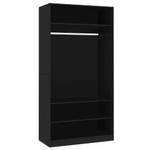 Kleiderschrank 298537-1 Schwarz - Breite: 100 cm