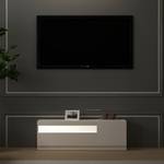 TV Lowboard Weiß mit LED Rechts 1/2 Weiß - Holzwerkstoff - 120 x 40 x 37 cm