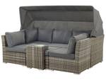 Lounge Set CORTE 5-tlg Braun - Grau - Polyrattan - 230 x 153 x 152 cm