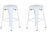 Tabouret de bar CABRILLO Blanc - 30 x 60 x 34 cm