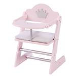 Puppenhochstuhl Prinzessin Sophie Pink - Massivholz - 28 x 42 x 32 cm