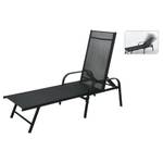 Chaise longue 446772 Noir - Métal - 60 x 45 x 190 cm