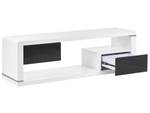 Meuble TV SPOKAN Noir - Blanc - Bois manufacturé - 140 x 43 x 39 cm