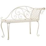 Chaise longue de jardin 3003858 Blanc - Métal - 128 x 88 x 46 cm