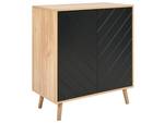 Sideboard BRISTOW Schwarz - Eiche Hell