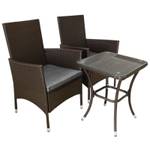 Jardi  Rattan Bistro Set Braun Braun - Rattan - 61 x 92 x 59 cm