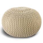 Premium Pouf Outdoor Sitzpouf Hocker Creme