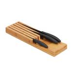 Range couteaux de cuisine bambou Marron - Bambou - 11 x 4 x 39 cm
