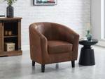 Fauteuil cabriolet CRISTOBAL Marron - Textile - 71 x 76 x 78 cm