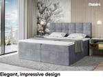 Boxspringbett Raco Grau - Breite: 120 cm - H3