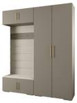 Garderobe Inova 3 Z18 Gold - Grau - Weiß - Gold