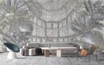 Fototapete Orangerie 1 Walls by Patel Blau - Grau - Kunststoff - Textil - 500 x 250 x 0 cm