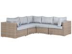 Lounge Set CONTARE 7-tlg Braun - Grau - Hellgrau