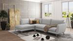 Ecksofa Avanti, 6-Sitzer Silber - Massivholz - Textil - Holz teilmassiv - 277 x 87 x 200 cm