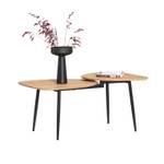 Table Basse FBT127-N Noir - Marron - Bois manufacturé - Métal - 100 x 45 x 54 cm